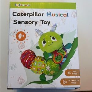 Caterpillar Musical Sensory Toy - Green and Multicolor